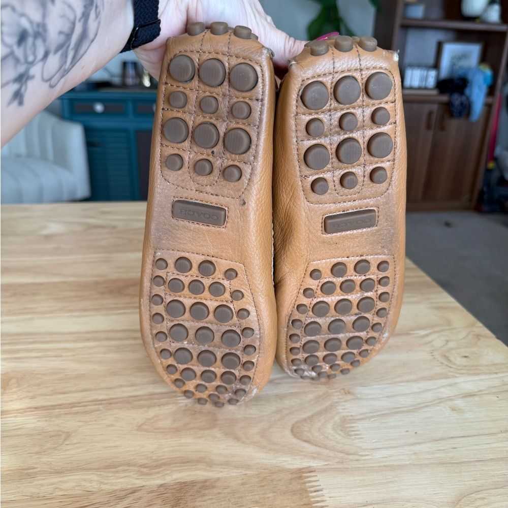 Coach Tan Leather Moccasins with Tassels - Picture 7 of 7
